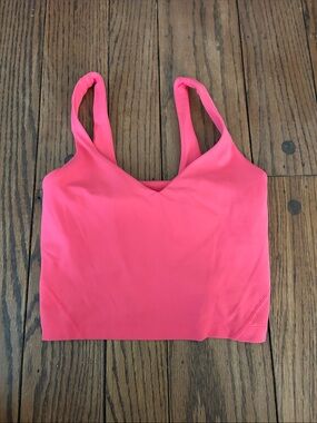 lululemon athletica Coral Pink Seamless Tank Sports Bra - S